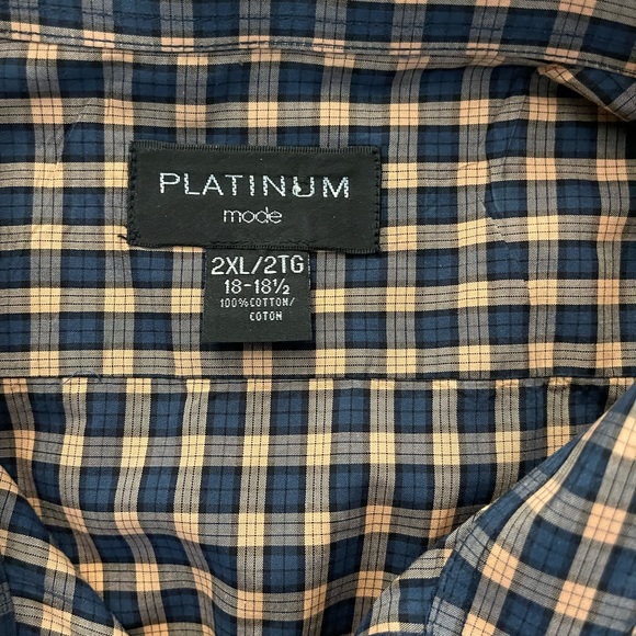 Mens Cotton Long Sleeve Button Down by Platinum Mode - Picture 5 of 8